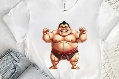 Funny Japanese Sumo Wrestler PNG Clipart Product Image 3