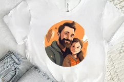 Dad and Daughter Father's Day PNG Clipart Product Image 3