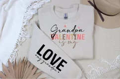 Grandpa is my Valentine Sleeve SVG, Valentine Sleeve SVG Product Image 2