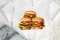 Big Hamburgers Sublimation PNG Clipart Product Image 3