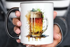 Watercolor Beer clipart png clipart Product Image 3