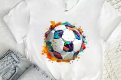Watercolor Football PNG Clipart Product Image 3