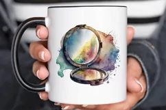 Watercolor Face Powder Mirror PNG Clipart Product Image 3