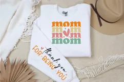 Mom Thank You For Being You Sleeve SVG, Mom Sleeve SVG Product Image 1
