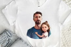 Dad and Daughter Father's Day PNG Clipart Product Image 3