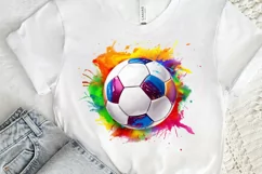 Watercolor Football PNG Clipart Product Image 3