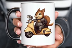 Squirrel Riding A Motorbike PNG Clipart Product Image 3
