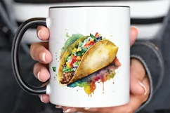 Watercolor Taco clipart png clipart Product Image 3