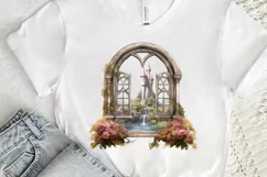 Fairy Castle Window Sublimation PNG Clipart Product Image 3