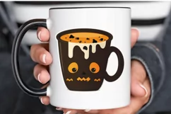 Cute And Creepy Mug Halloween Sticker PNG Clipart Product Image 3