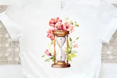 Hourglass Flower Watercolor PNG Clipart Product Image 2