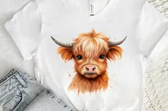 Baby Highland Cow Illustrations PNG Clipart Product Image 3