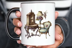 Watercolor Victorian Furniture png clipart Product Image 3