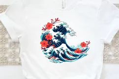 Japanese Kanagawa Wave PNG Clipart Product Image 3