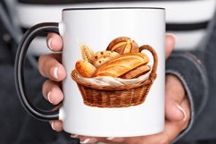 Bread Basket Watercolor Sublimation PNG Clipart Product Image 3