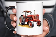 Farm Tractor Watercolor Sublimation PNG Clipart Product Image 3