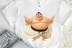 Funny Japanese Sumo Wrestler PNG Clipart Product Image 3