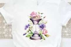 Hourglass Flower Watercolor PNG Clipart Product Image 2