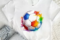 Watercolor Football PNG Clipart Product Image 3