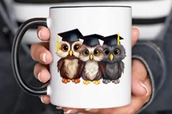 Graduation Owl Friends Sublimation PNG Clipart Product Image 3