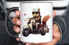 Squirrel Riding A Motorbike PNG Clipart Product Image 3