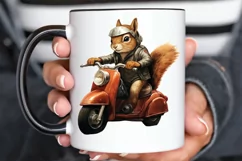 Squirrel Riding A Motorbike PNG Clipart Product Image 3