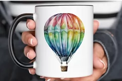 Watercolor Hot Air Balloon PNG Clipart Product Image 3