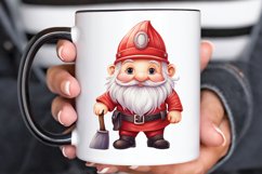 Funny Fireman Gnome Sublimation PNG Clipart Product Image 3