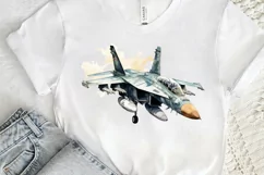 Fighter Aircraft Watercolor PNG Clipart Product Image 3