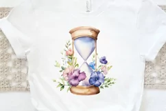Hourglass Flower Watercolor PNG Clipart Product Image 2