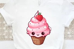 Artistic Drawing Kawaii Ice Cream PNG Clipart Product Image 2