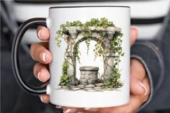 Stone Wells and Vines PNG Clipart Product Image 3