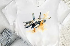 Fighter Aircraft Watercolor PNG Clipart Product Image 3