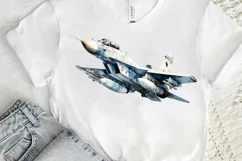 Fighter Aircraft Watercolor PNG Clipart Product Image 3