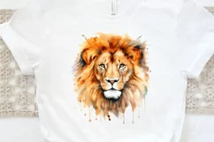 Watercolor Lion Wall Art PNG Clipart Product Image 3
