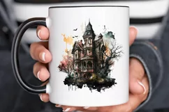 Watercolor Gothic House Clipart PNG Clipart Product Image 3