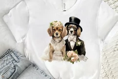 Dog Bride and Dog Groom PNG Clipart Product Image 3