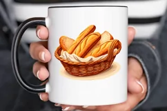 Bread Basket Watercolor Sublimation PNG Clipart Product Image 3