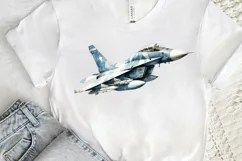 Fighter Aircraft Watercolor PNG Clipart Product Image 3