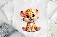 Cute Happy Baby Animal Sublimation PNG Clipart Product Image 3