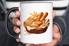 Bread Basket Watercolor Sublimation PNG Clipart Product Image 3