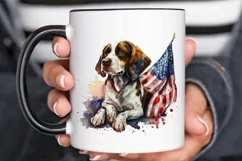 Watercolor Patriotic Dog PNG Clipart Product Image 3