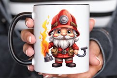 Funny Fireman Gnome Sublimation PNG Clipart Product Image 3