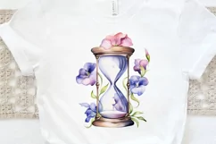 Hourglass Flower Watercolor PNG Clipart Product Image 3