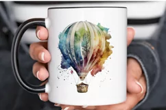 Watercolor Hot Air Balloon PNG Clipart Product Image 3
