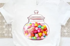 Fancy Clear Glass Candy Jar PNG Clipart Product Image 2