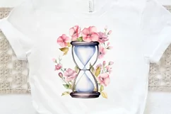 Hourglass Flower Watercolor PNG Clipart Product Image 3