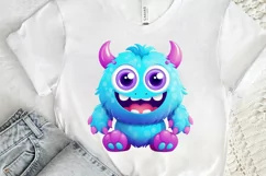 Cute Monster Watercolor Sublimation PNG Clipart Product Image 3