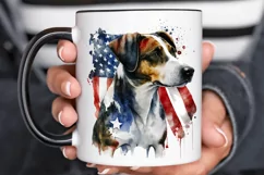 Watercolor Patriotic Dog PNG Clipart Product Image 3