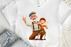Happy Grandpa and Grandson PNG Clipart Product Image 3